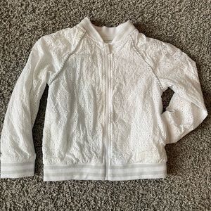 Cat & Jack White Spring Bomber 6/6X